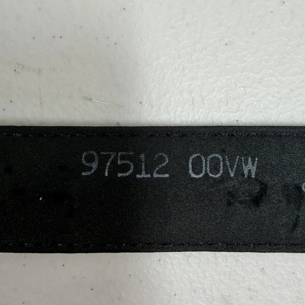 Harley Davidson Sz M Belt Suede Leather Biker Logo Solid Brass 97512-00VW Black